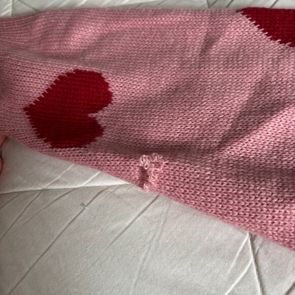 Pink & Red Heart Knit Sweater - Picture 2 of 2